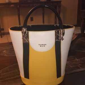 Tosca Blu Purse Yellow, Black, and White